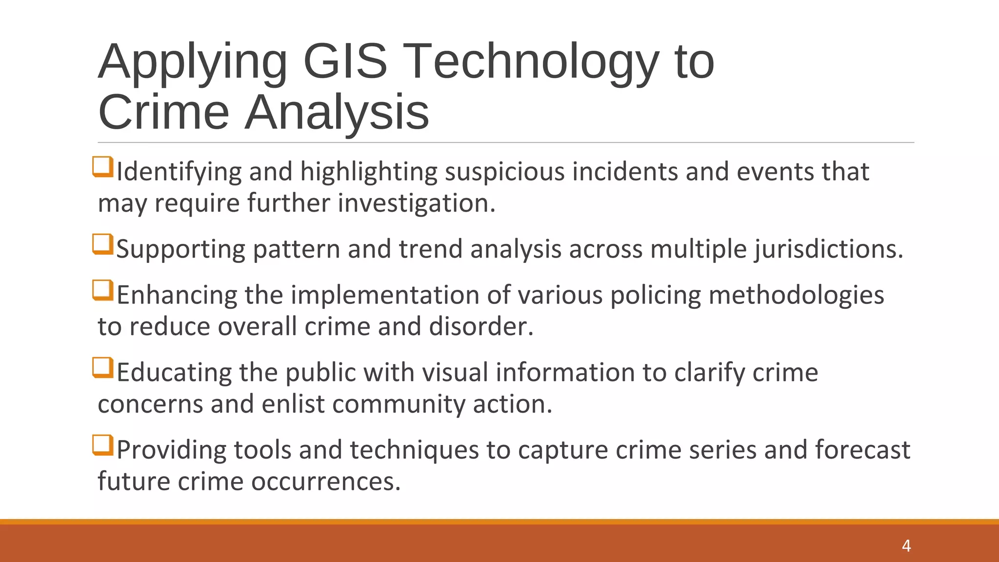 Application of GIS in Criminology and Defence Intelligence | PPT