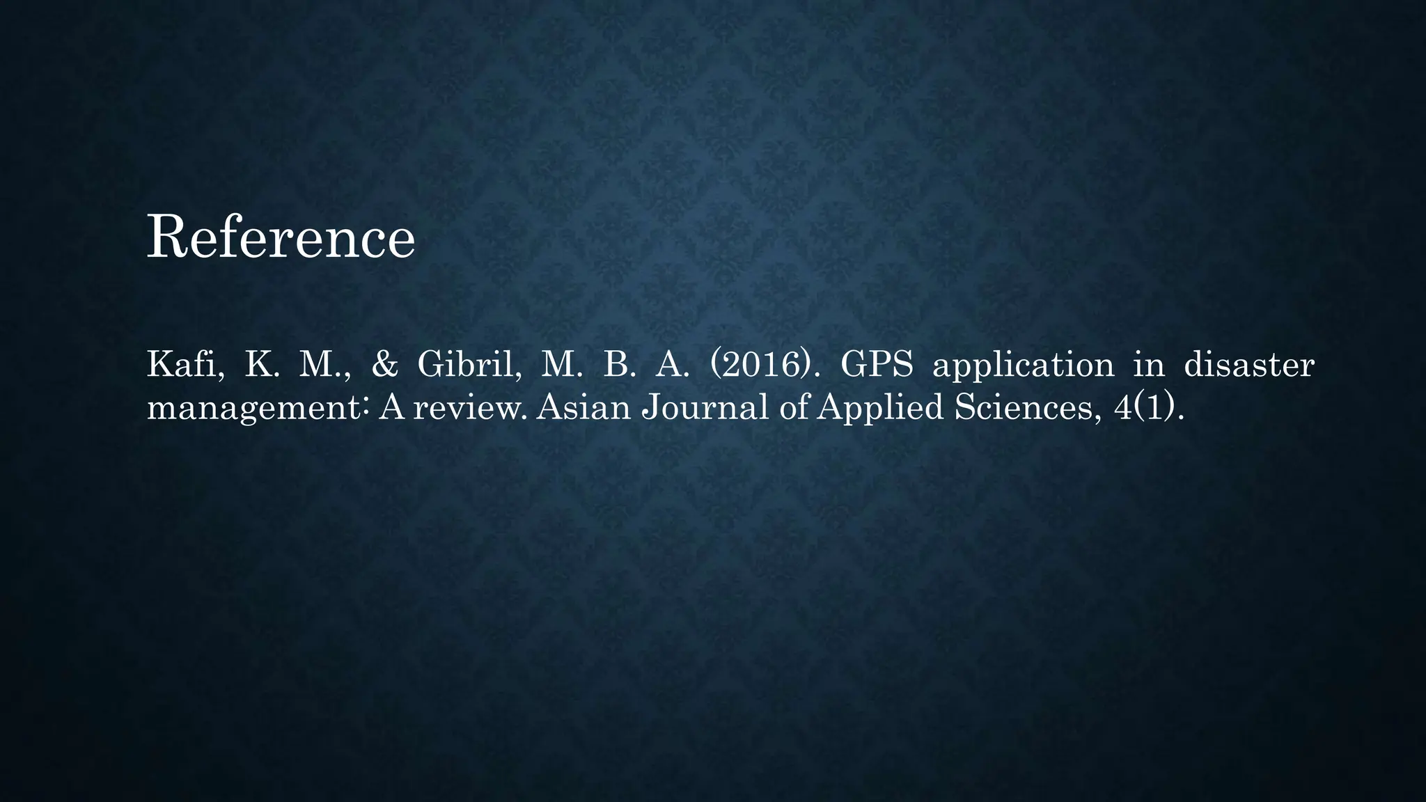 Application Of Gis In Landslide Disaster Response Pptx