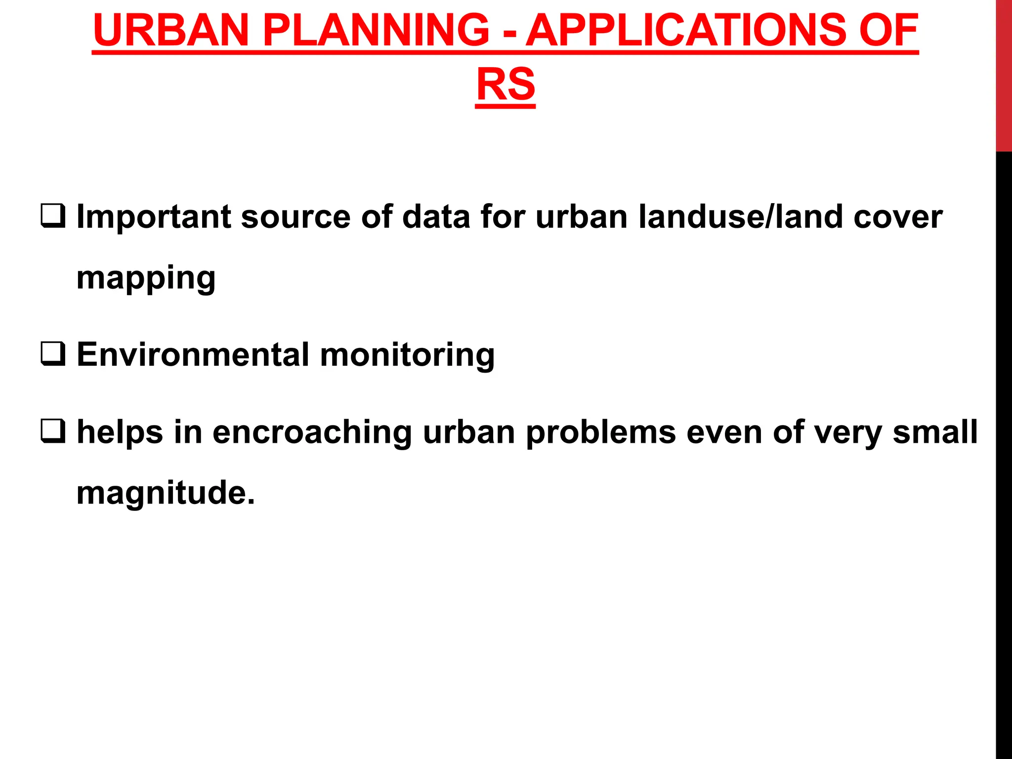 application of gis rs in urban planninggem | PPTX