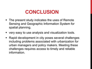 application of gis rs in urban planninggem | PPTX