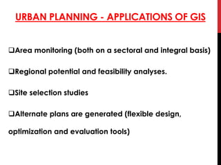 Application of gis & rs in urban planning | PPTX | Geography | Science