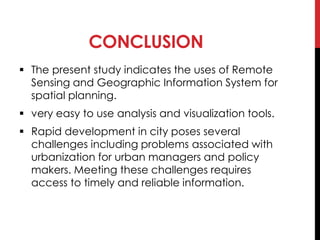 Application of gis & rs in urban planning | PPTX