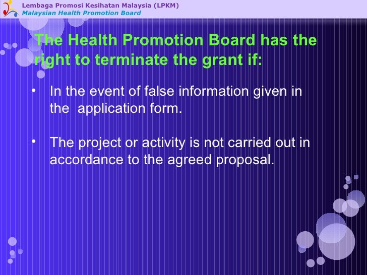 Application Of Grants From Mhpb