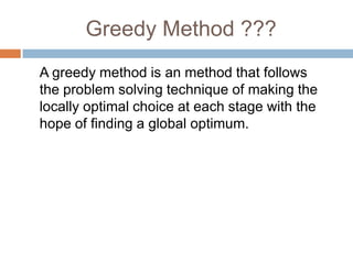 Application of greedy method prim | PPTX