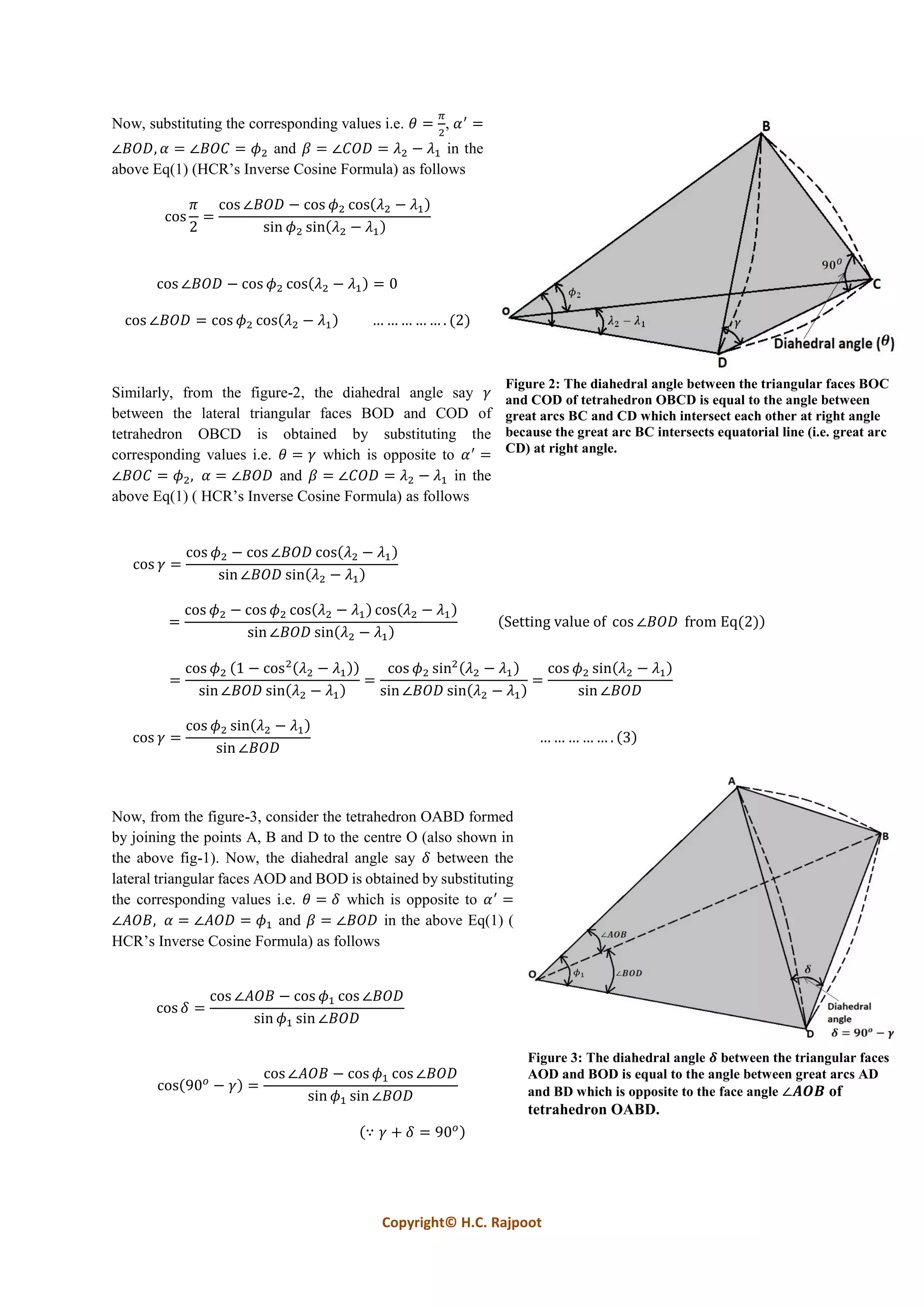 derivation-of-great-circle-distance-formula-using-of-hcr-s-inverse
