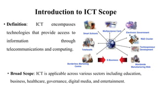 Scope Ict Application of ICT Lecture 1 Introduction to Information and ...