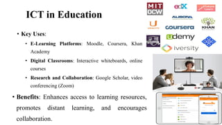 Ict Application Examples Application of ICT Lecture 1 Introduction to Information and ...