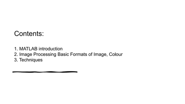 Application of image processing techniques | PPT