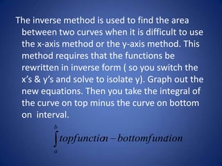Application of integrals flashcards | PPTX