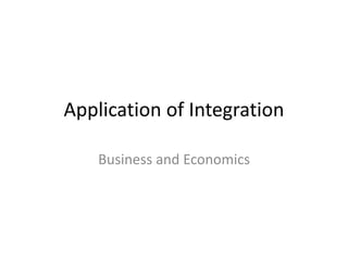 Application of integration | PPTX | Business Accounting & Finance ...
