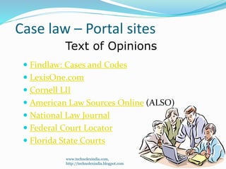Application of internet computer in legal research | PPTX