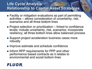 Application of life cycle analysis in the capital 07 17 14 | PPTX