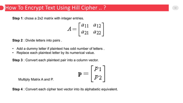 cryptography Application of linear algebra | PPTX | Information and ...