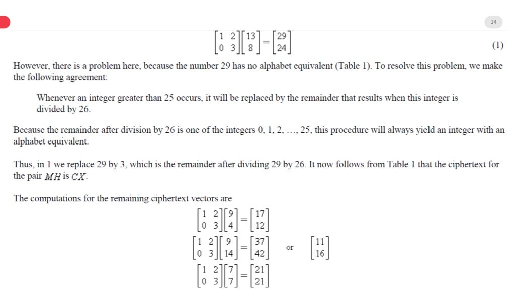Cryptography Application Of Linear Algebra Cryptography Application Of Linear Algebra