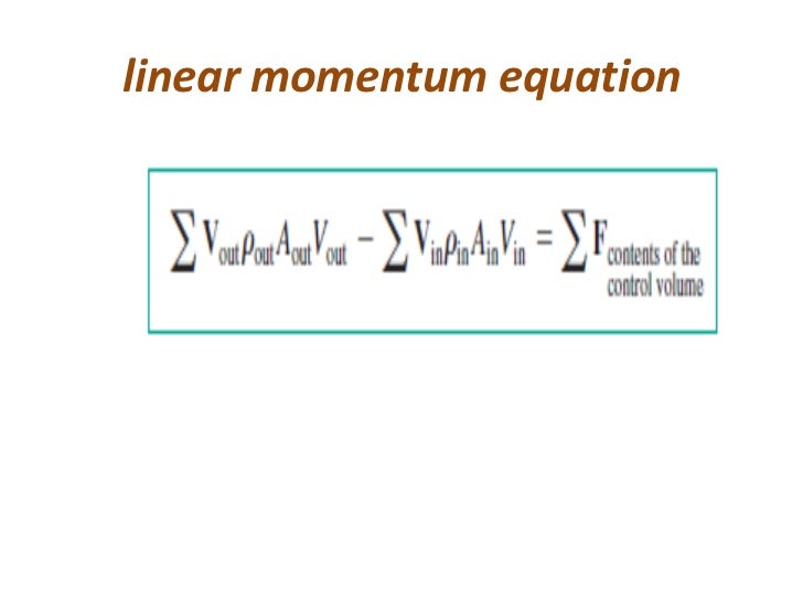 Application of linear momentum equation