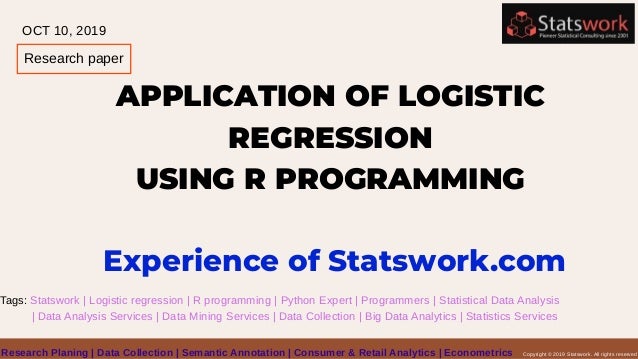 Application Of Logistic Regression Using R Programming