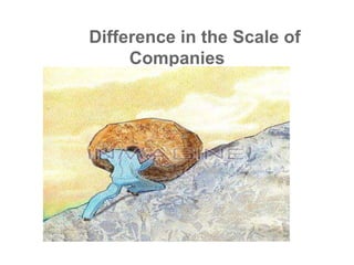 Difference in the Scale of
     Companies
 