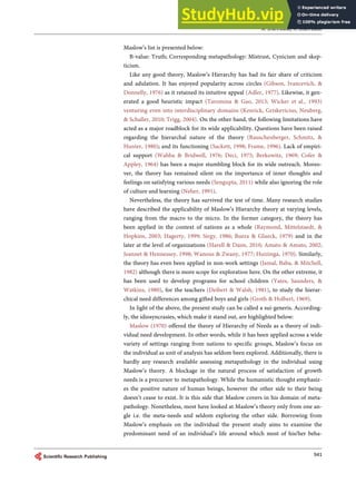 Application Of Maslow S Hierarchy Of Needs In A Historical Context Case ...