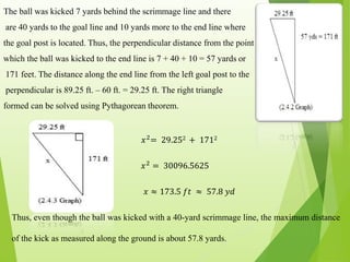 Sports Math Equations Application of mathematics in sports | PPTX