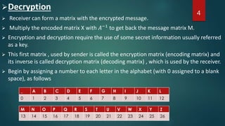 Application of matrix multiplication (cryptography) with solved problem ...