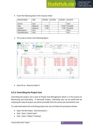 Application Of Microsoft Project To Manage Successful Project | PDF