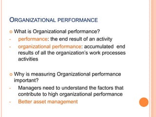 Understanding Organizational Performance Application of mis | PPTX