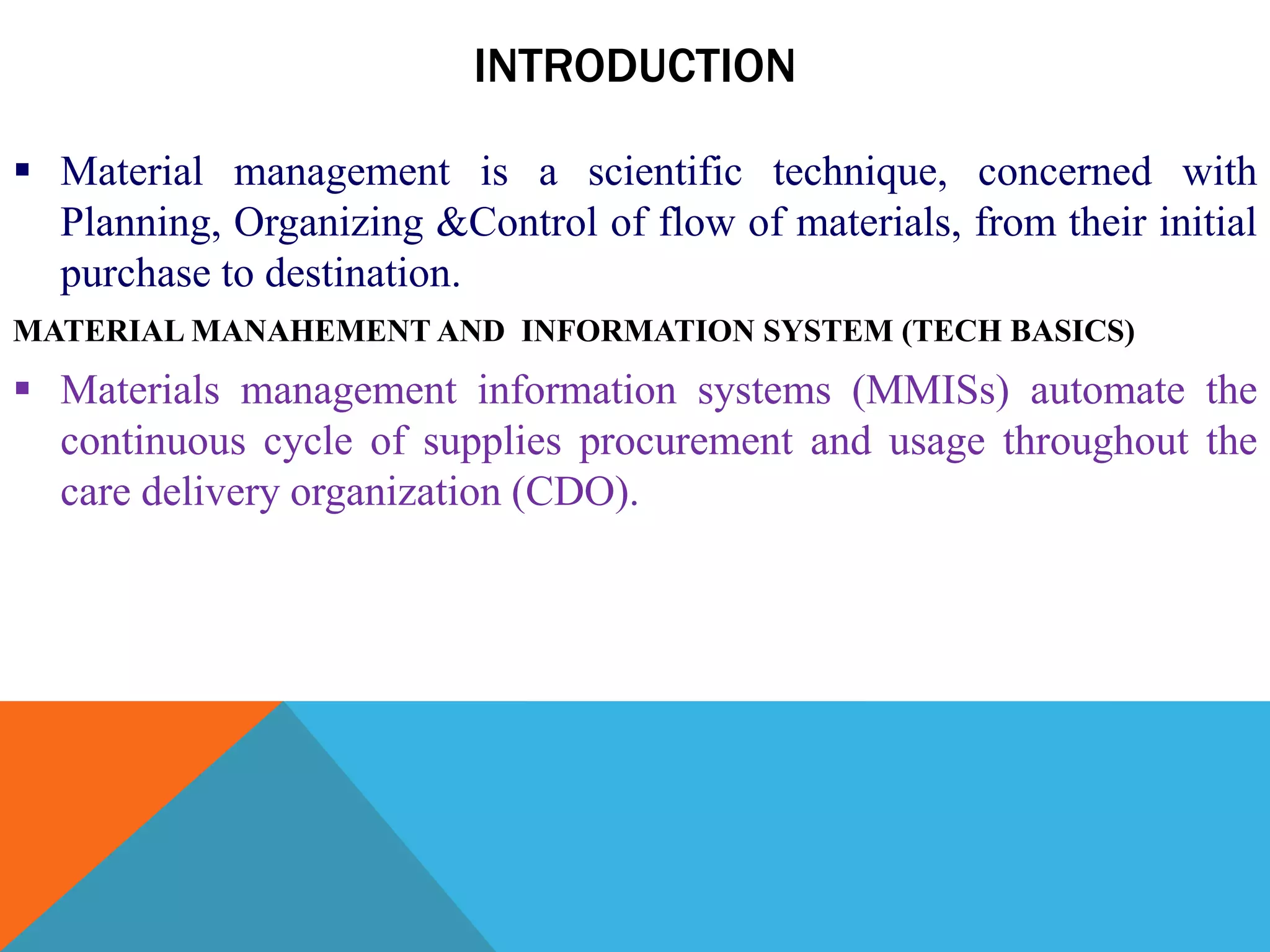 Application of mis in material mangement and marketing | PPTX