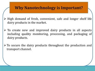 Application of nanotechnology in dairy industry | PPTX
