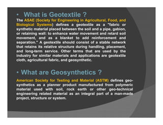 Application of natural fibre in geotextiles | PDF