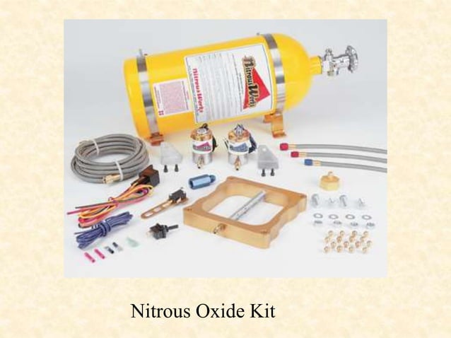 Application of nitrous oxide in automobiles ppt | PPT