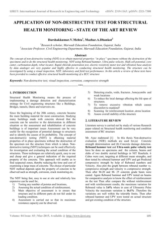 Application of non destructive test for structural health monitoring ...