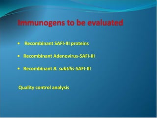 Application of Novel Delivery systems for ASFV antigens