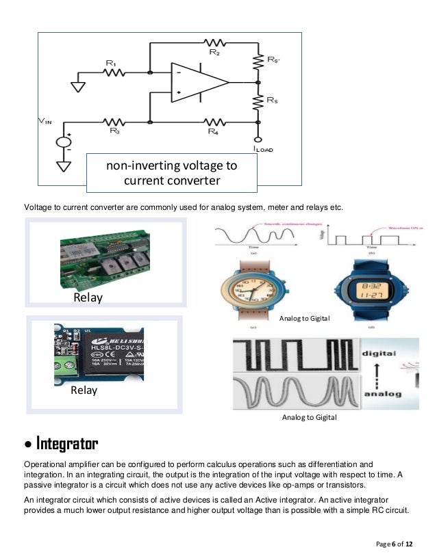 Application of operational amplifier