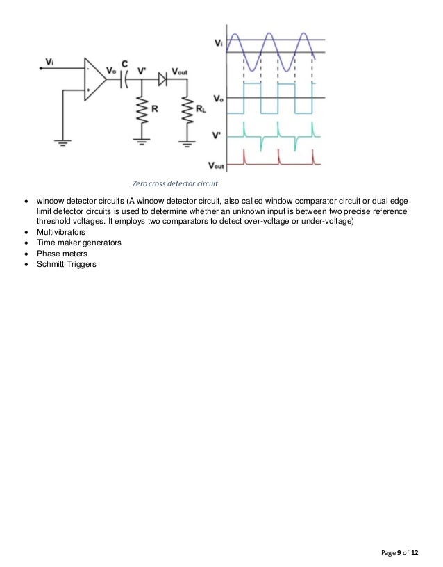 Application of operational amplifier