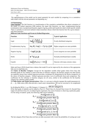 Application of ordinal logistic regression in the study of students ...