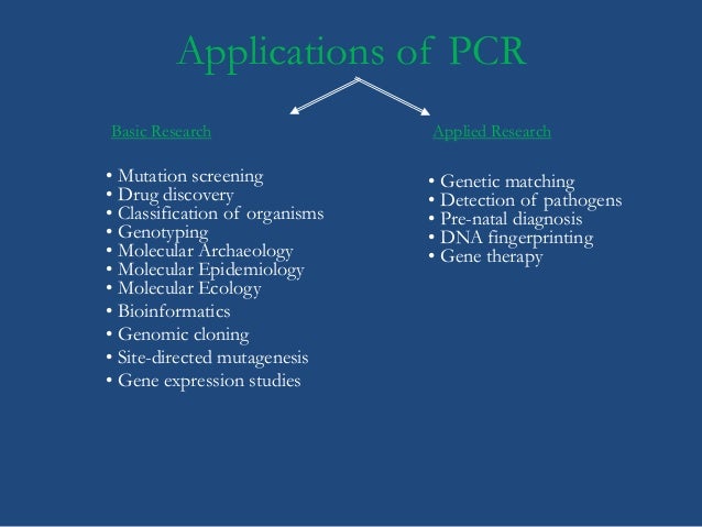 APPLICATION OF PCR IN MEDICAL MICROBIOLOGY