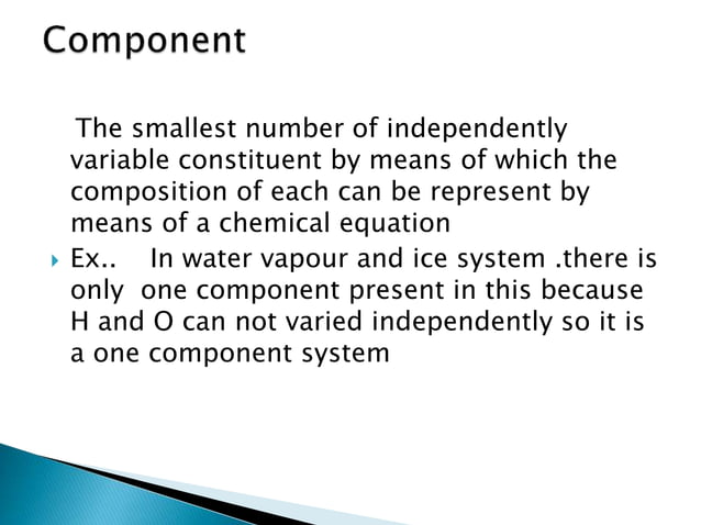 Application of phase rule to three component system | PPTX | Chemistry ...