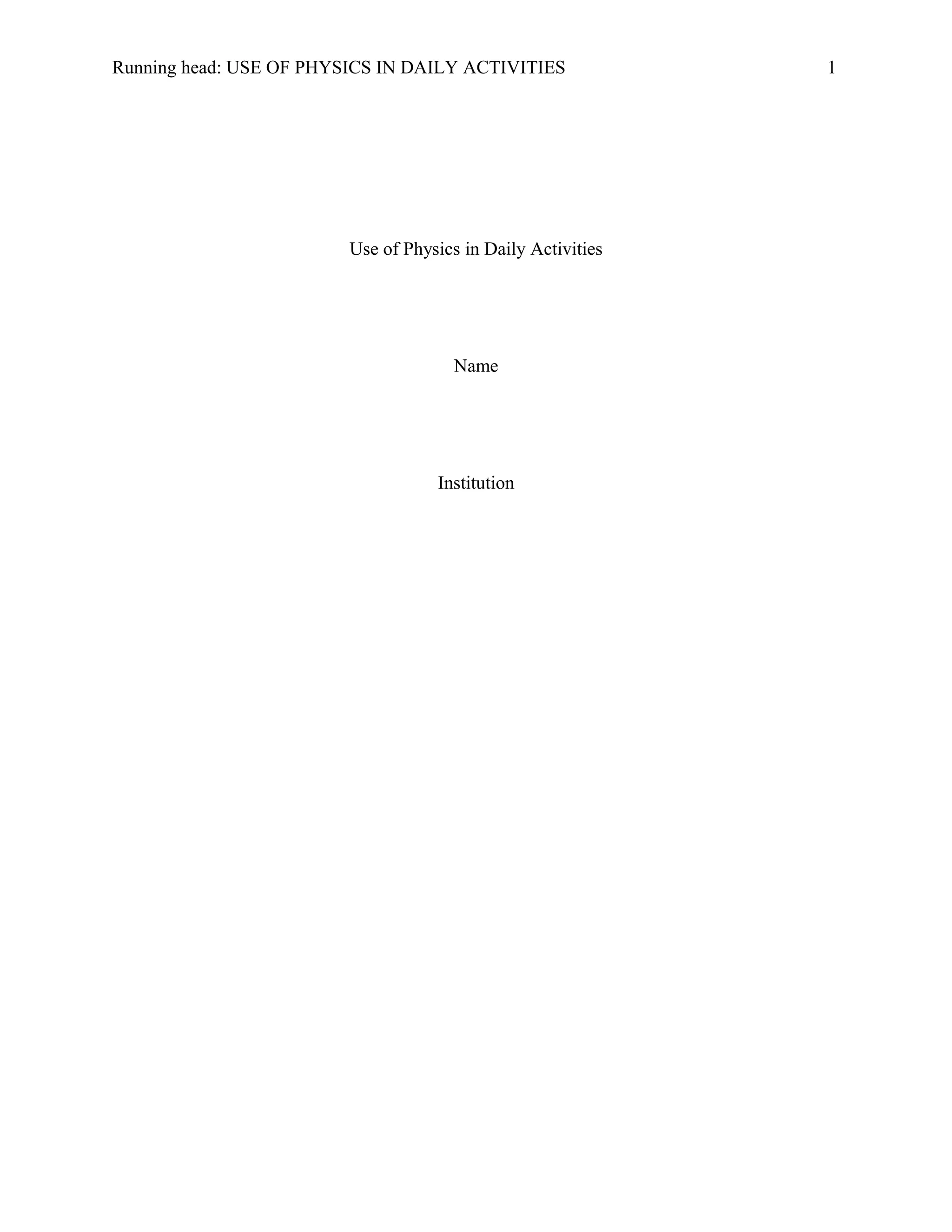 Application of physics | DOC | Physics | Science