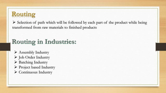 Application of PPC for Electronic Manufacturing Company | PPT