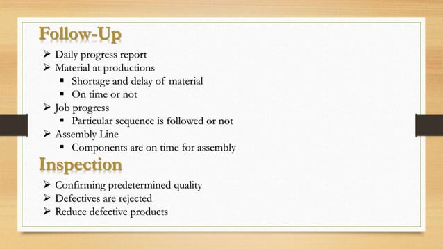 Application of PPC for Electronic Manufacturing Company | PPT