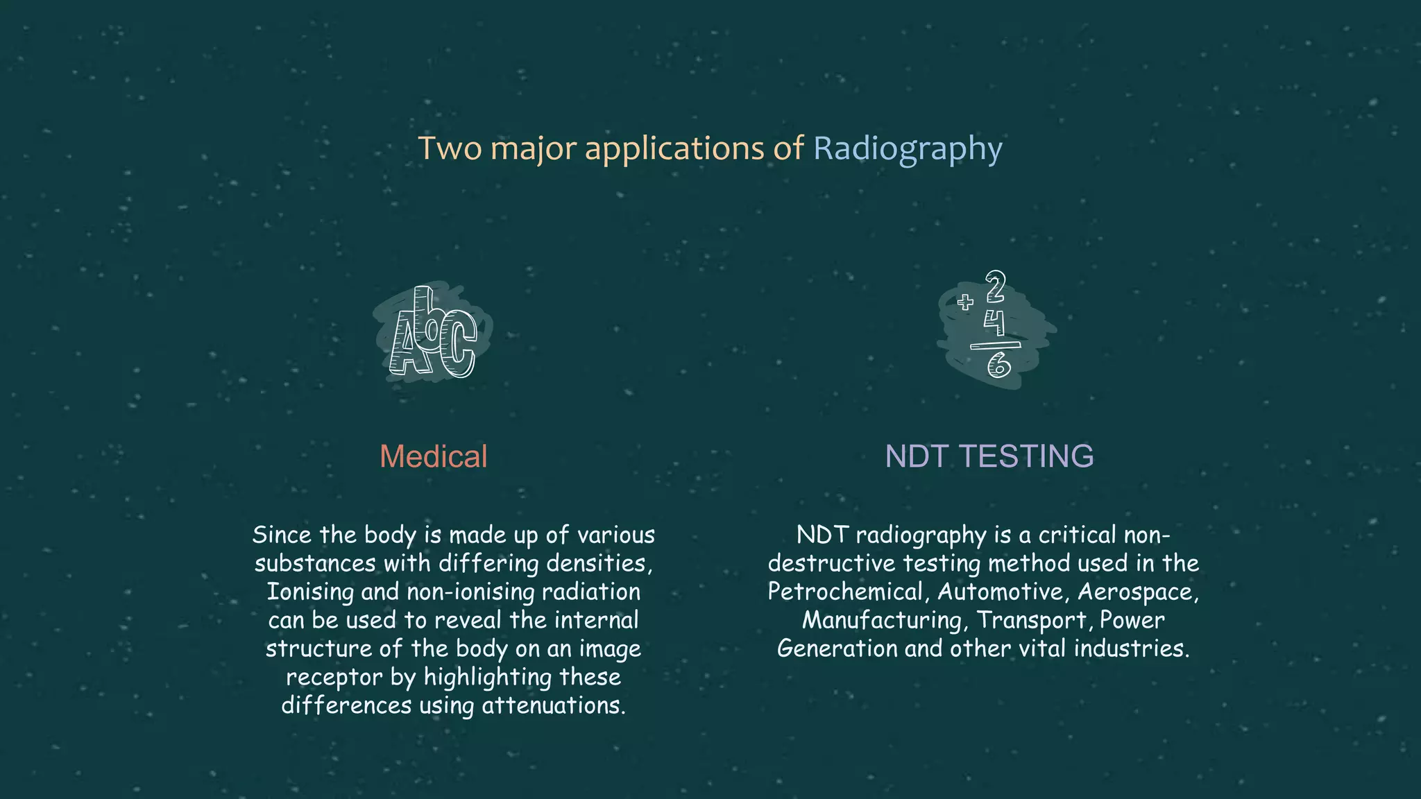 Application of radiography in non destructive testing | PPTX