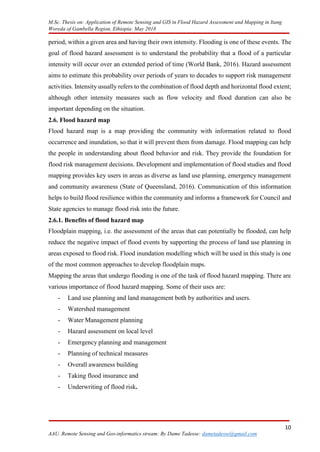 APPLICATION OF REMOTE SENSING AND GIS IN FLOOD HAZARD assesment and ...
