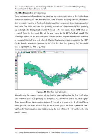 APPLICATION OF REMOTE SENSING AND GIS IN FLOOD HAZARD assesment and ...