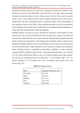 APPLICATION OF REMOTE SENSING AND GIS IN FLOOD HAZARD assesment and ...
