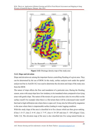 APPLICATION OF REMOTE SENSING AND GIS IN FLOOD HAZARD assesment and ...