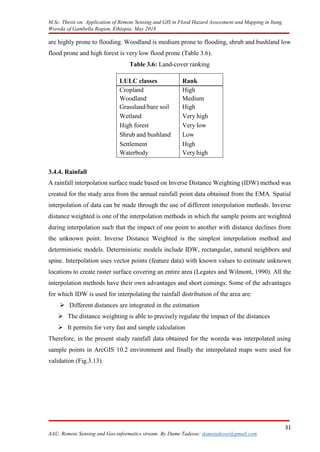 APPLICATION OF REMOTE SENSING AND GIS IN FLOOD HAZARD assesment and ...