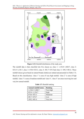 APPLICATION OF REMOTE SENSING AND GIS IN FLOOD HAZARD assesment and ...