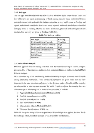 APPLICATION OF REMOTE SENSING AND GIS IN FLOOD HAZARD assesment and ...