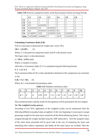 APPLICATION OF REMOTE SENSING AND GIS IN FLOOD HAZARD assesment and ...