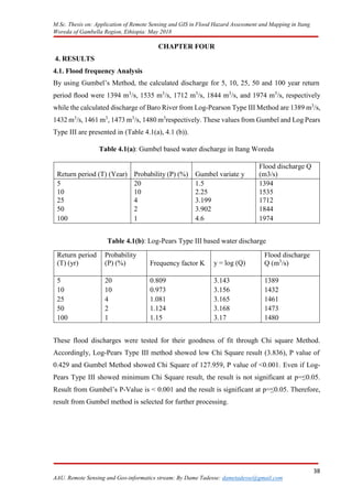 APPLICATION OF REMOTE SENSING AND GIS IN FLOOD HAZARD assesment and ...